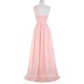 Kate Kasin One ShoulderLight Pink Chiffon Long Robes de demoiselle d&#39;honneur formelle KK000200-1